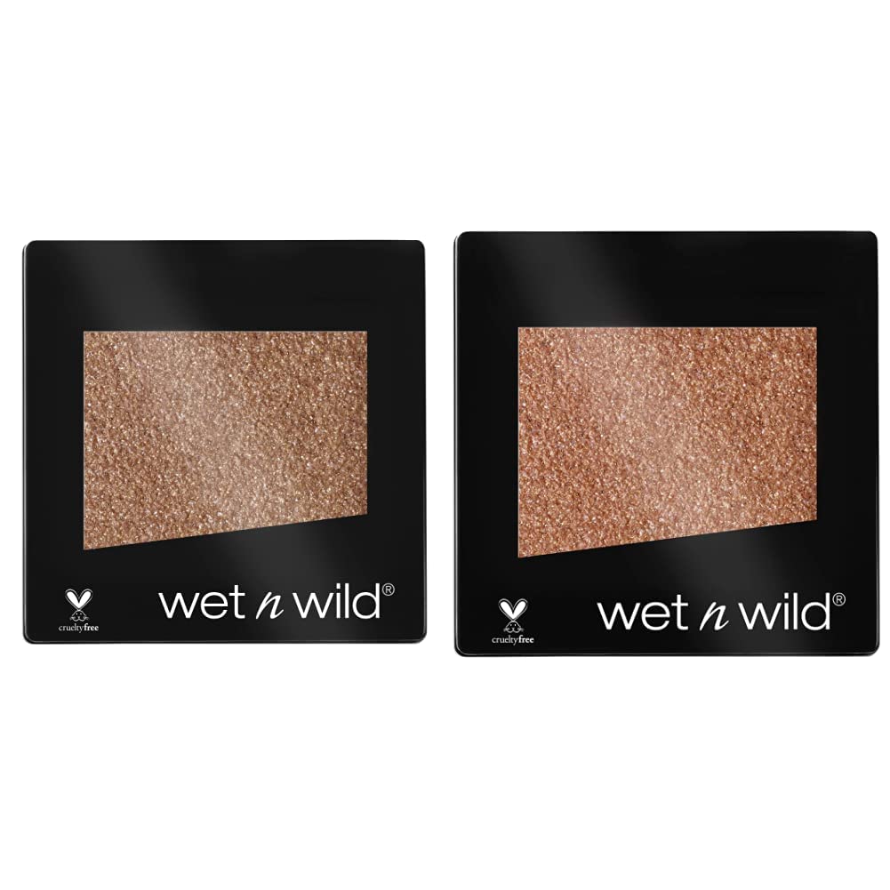 Wet 'n Wild Color Icon Eyeshadow Glitter Single, Nudecomer, 1.4g and Wet n Wild Color Icon Eyeshadow Glitter Single, Toasty, 1.4g