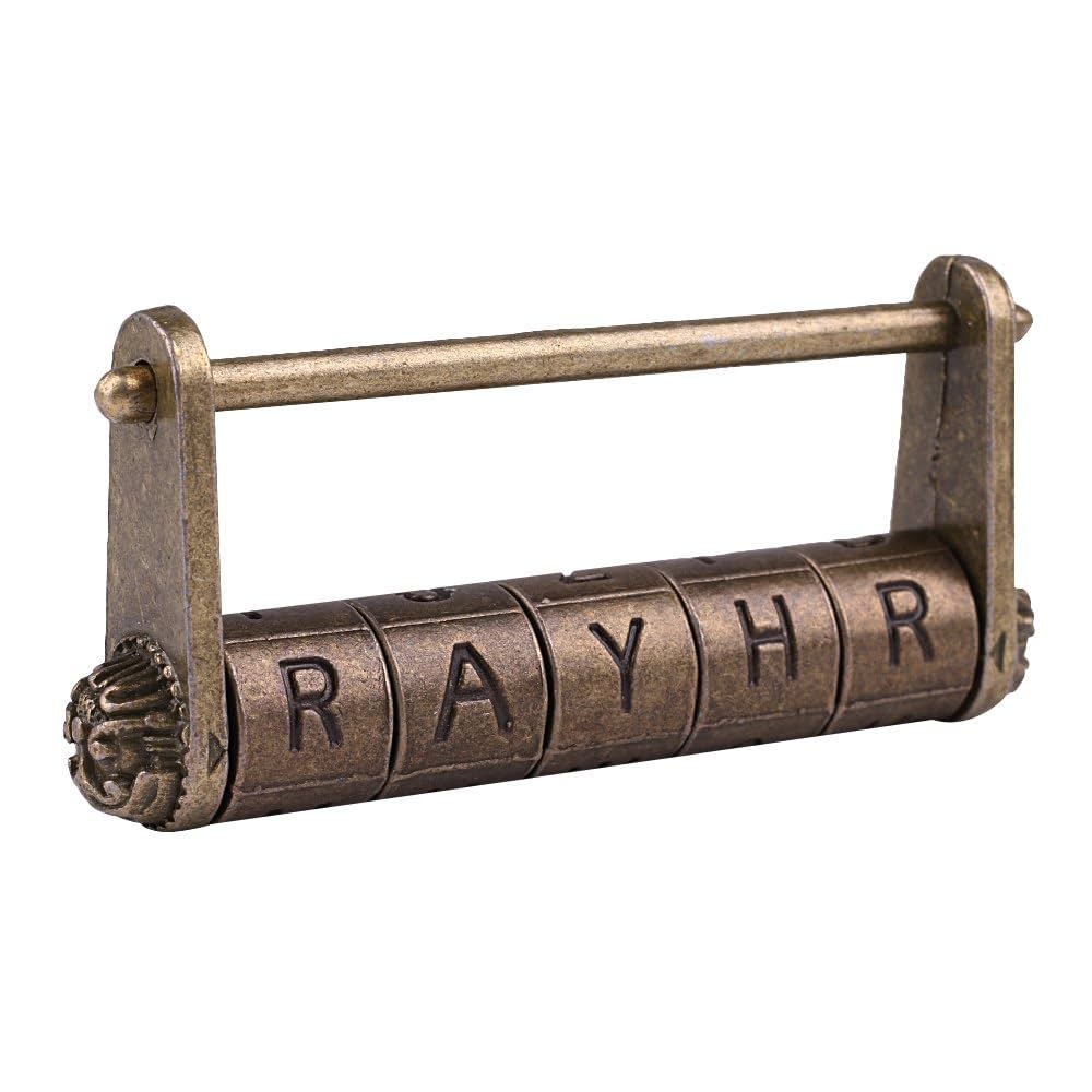 GTHER Antique Vintage Combination Password Lock Padlock