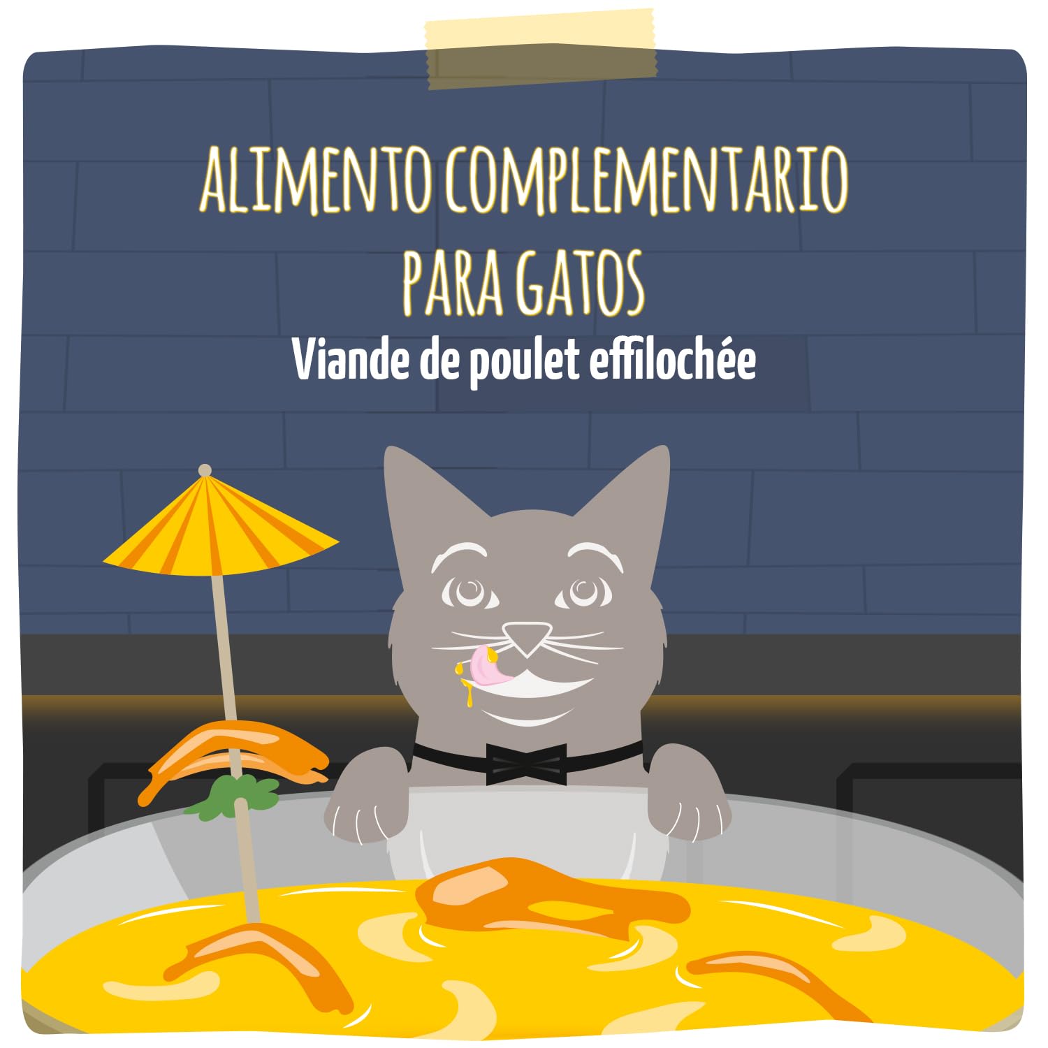 MjAMjAM - Deliciosa Bebida para Gatos - Cocktails – Carne de Pollo desmigada, Paquete de 20 (20x40), sin Cereales