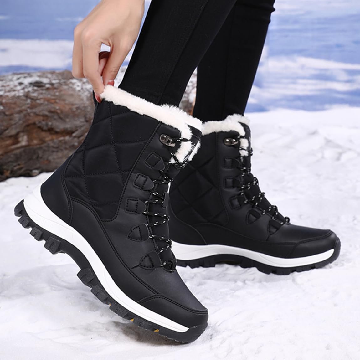 Botas de Nieve Mujer Antideslizantes Impermeables Tallas 36-41