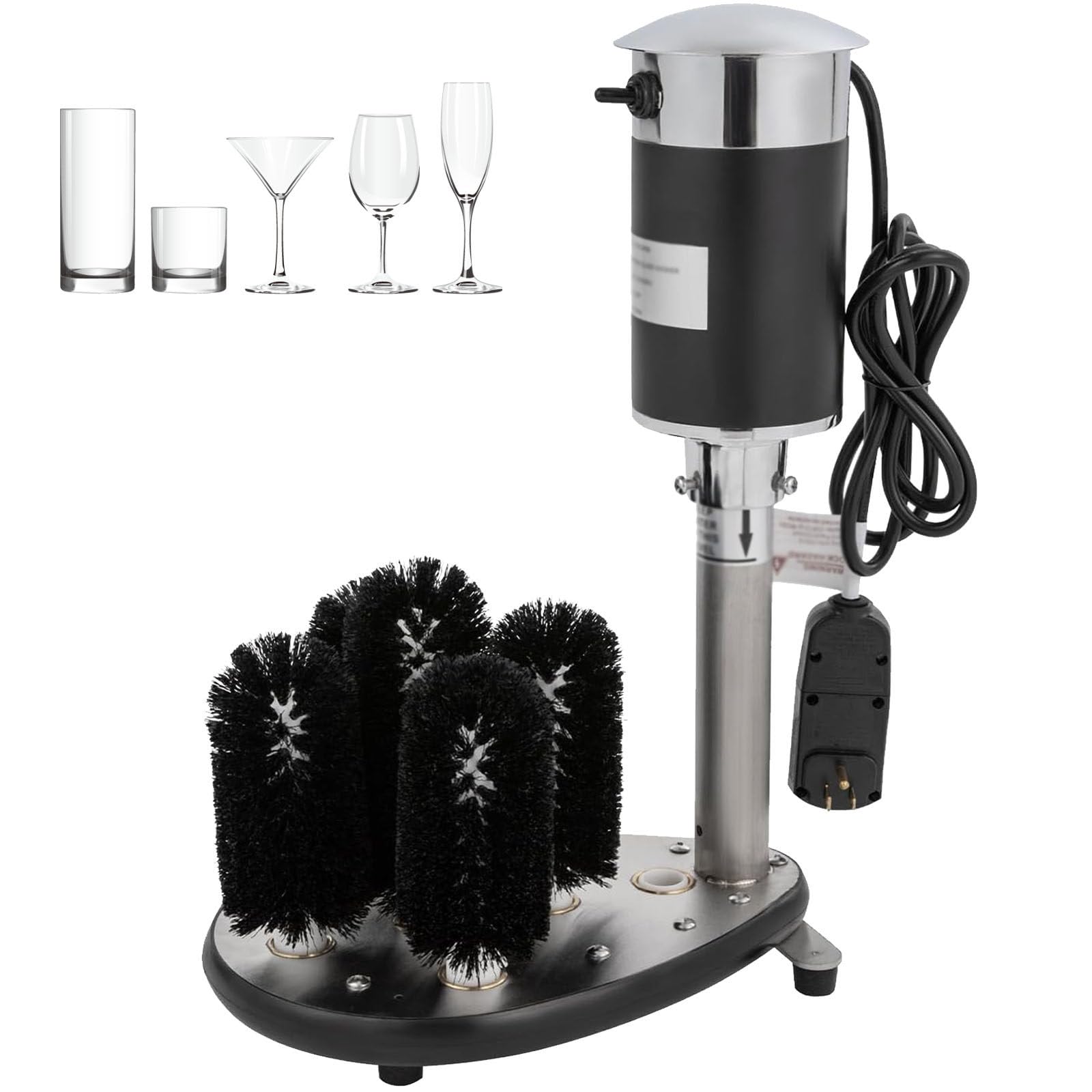 Lavavasos Vertical,Lavavasos eléctrico Comercial,Máquina de Limpieza de Copas de Vino para bodegas,para Bares,cocinas,hoteles,Empresas de Catering,restaurantes,220V