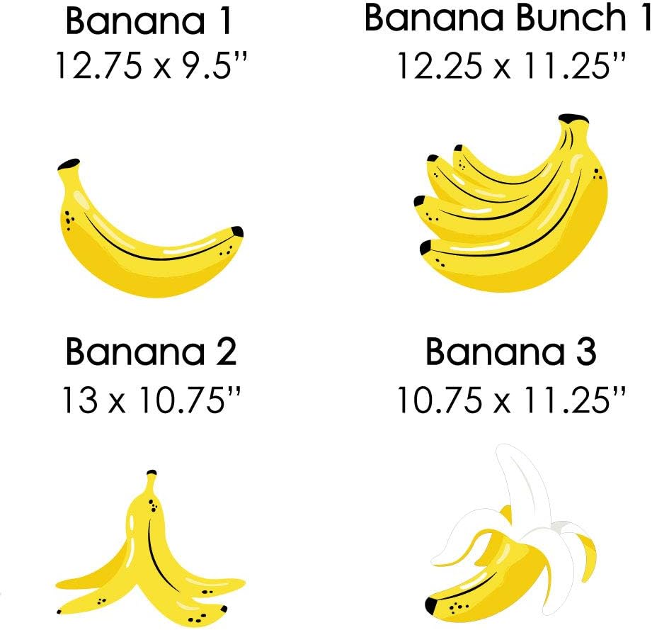 Big Dot of Happiness Let's Go Bananas - Lawn Outdoor Tropical Party Yard Decorations - 10 Piece