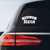 Vista 1 de World's Best Nana - Calcomanía para portátil de coche (8 x 3 pulgadas) (blanco)