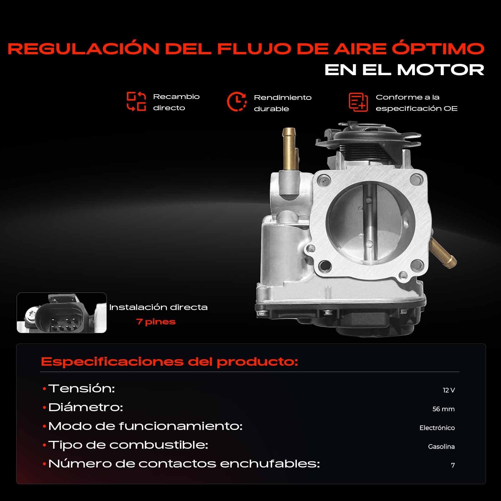 Frankberg Válvula de mariposa Colector de la válvula de mariposa 06A133064 | Compatible con: Córdoba 6K1 6K2, Golf IV Variante 1J5, B.o.r.a 1J2, A3 8L1, Polo Classic 6V2, O.c.t.a.v.i.a I 1U2