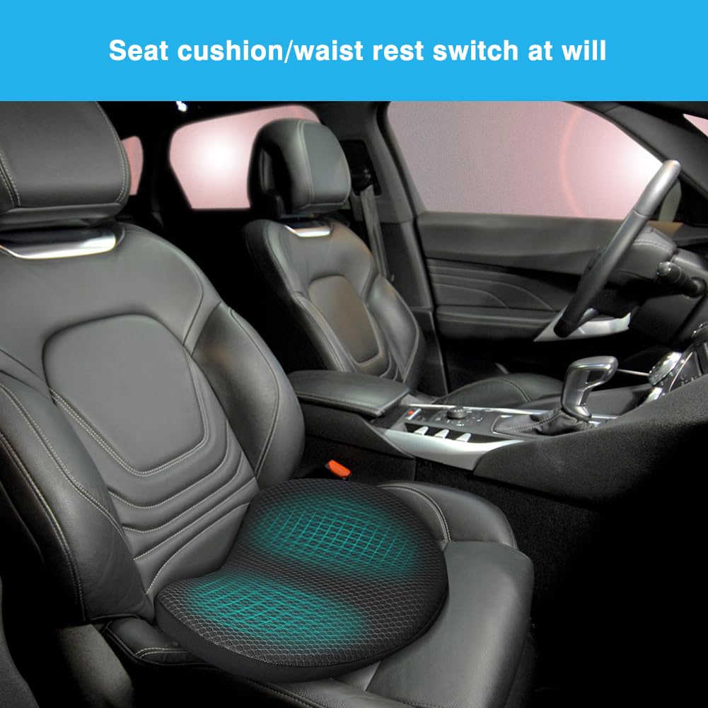 Cuscino Sedile Auto Rialzato 41x36x6 Cm - Per Guidatori Bassi - Migliora Visibilit&agrave; E Comfort - Antiscivolo