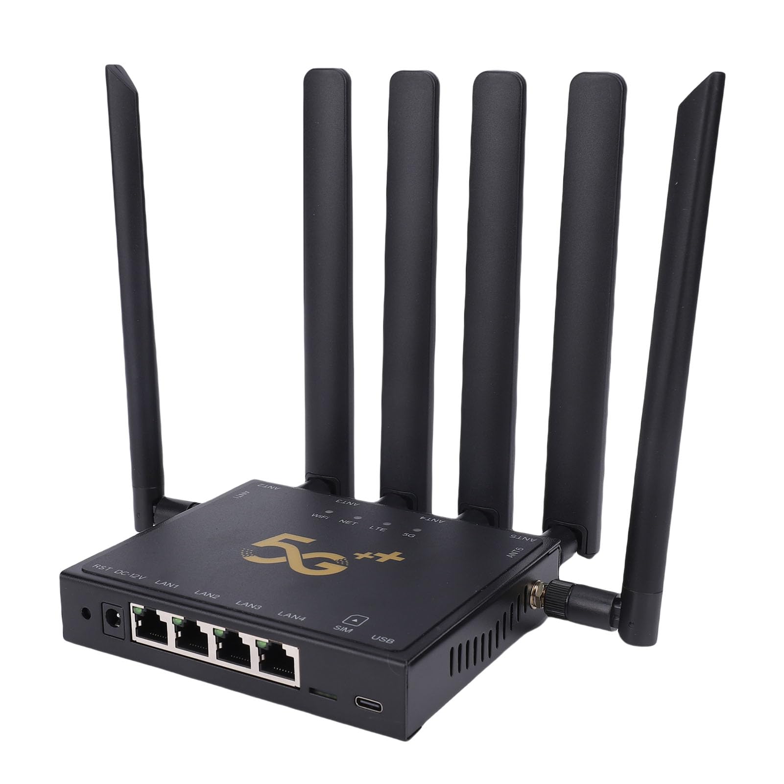 LICAEVEY Router WiFi 6 5G, 6 Antenne Ad Alto Guadagno Router Wireless Gigabit Dual-band con Slot per Scheda SIM, Rete Cellulare 5G per Casa e Ufficio