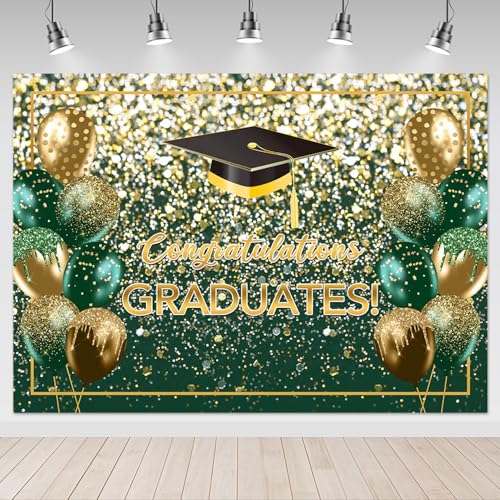 Telón de fondo verde para graduación 10x8 pies miniatura 1