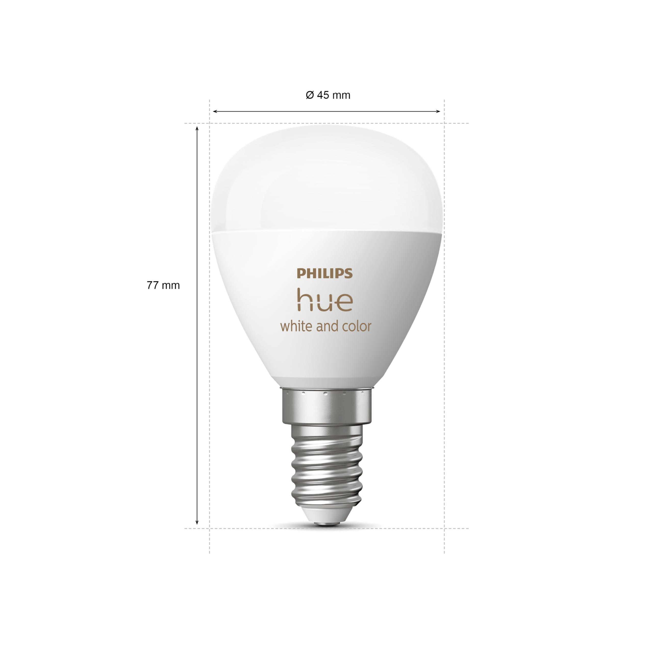 Philips Hue Starterpaket - E14 - mit 4 Kugel LED Lampen - Weißes und Farbiges Licht - inkl. 1 Hue Bridge - Hue White and Color Ambiance