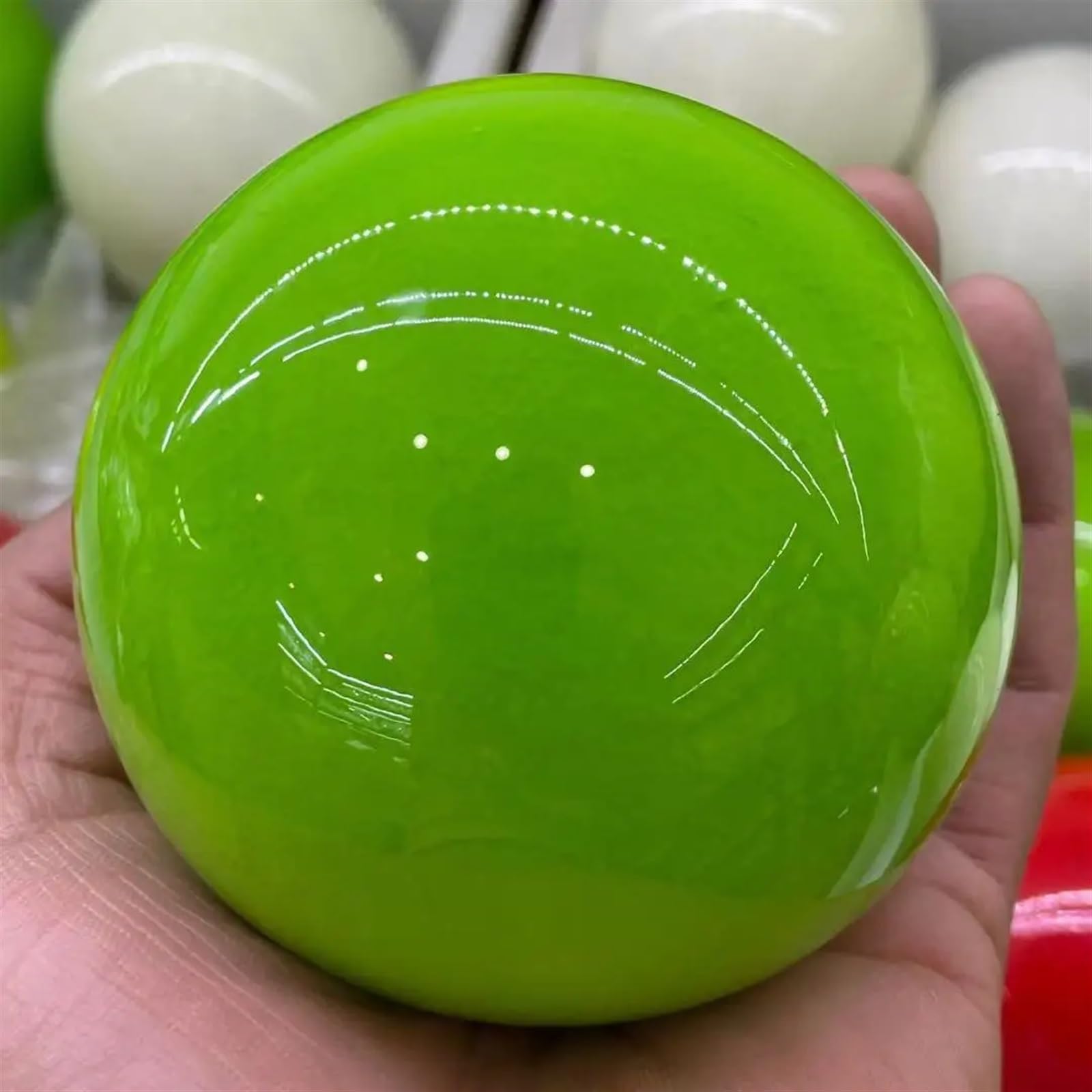 RVBLRDSE Green Marble Ball Quartz Crystal Ornaments (Size : 80mm) Gemstone Stone