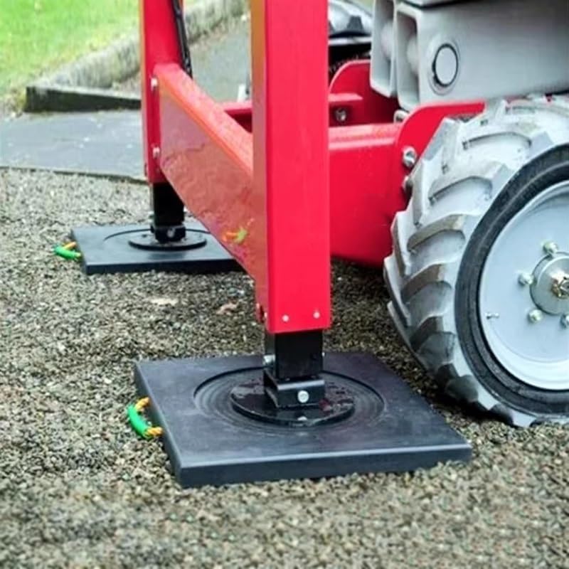 PFCDZDU RV Jack Blocks Pads, Black Stabilizing Outrigger Pads with Handle, Stackable Waterproof Leveling Pads for Tow Trailer Crane Wrecker Landing Gear(23.6x23.6x2.8in(60x60x7cm))