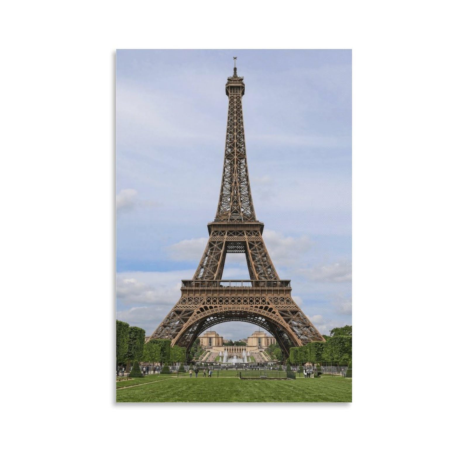 Eiffel Tower Paris Poster Artwork Giclee Canvas Prints Modern Canvas Wall Art Picture Wall Hanging for Bathroom Wall Decor 20x30inch(50x75cm)