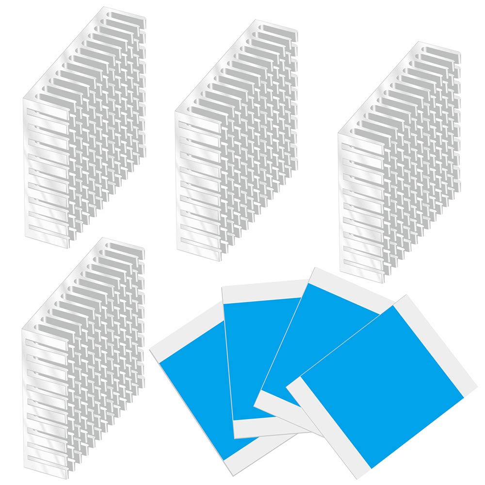 Dissipatori In Alluminio 40x40x11mm | 4 Pezzi Con Nastro 3M | Per LED, Transistor E Circuiti Elettronici - Foto 11