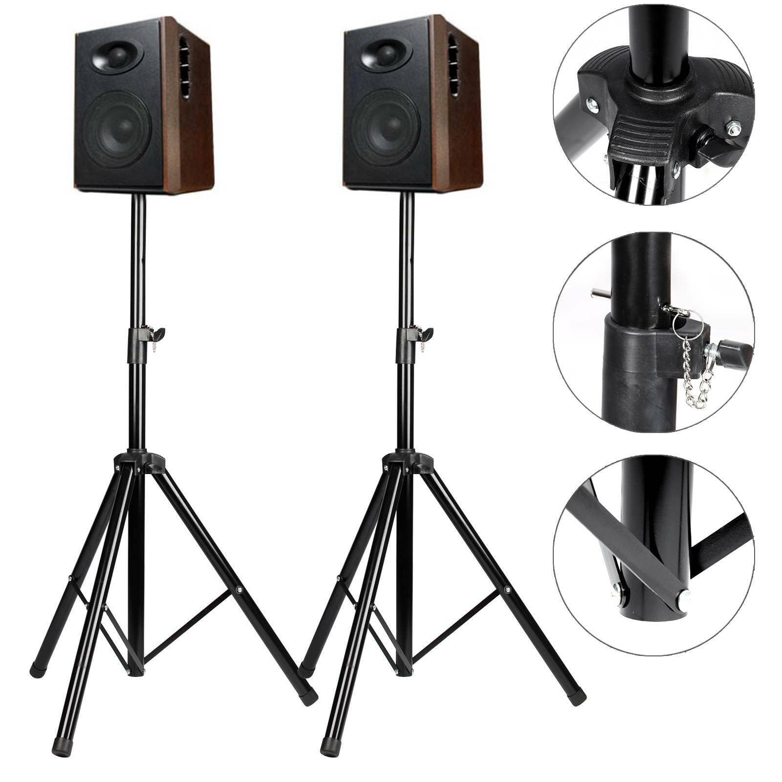 2er Set Lautsprecherständer, Höhenverstellbare Boxenständer 90–180 cm, Lautsprecher Stativ Hochständer Speaker Stand für Heimkino, Studio & Party