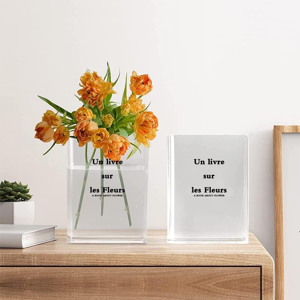 Vase En Verre De Forme Irrégulière Moderne - 12x12 Cm, Transparent Orange - Décoration Bureau, Salon, Pour Fleurs Séchées Ou Artificielles