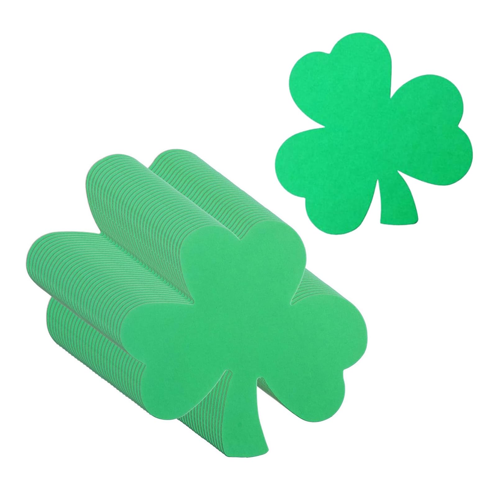 Jazuaiao 72 Sheet Shamrocks Die Cut Festival Paper Decorations for Classroom Bulletin Boards and Patrick ' s Day Parties Shamrocks Shape Die Cut