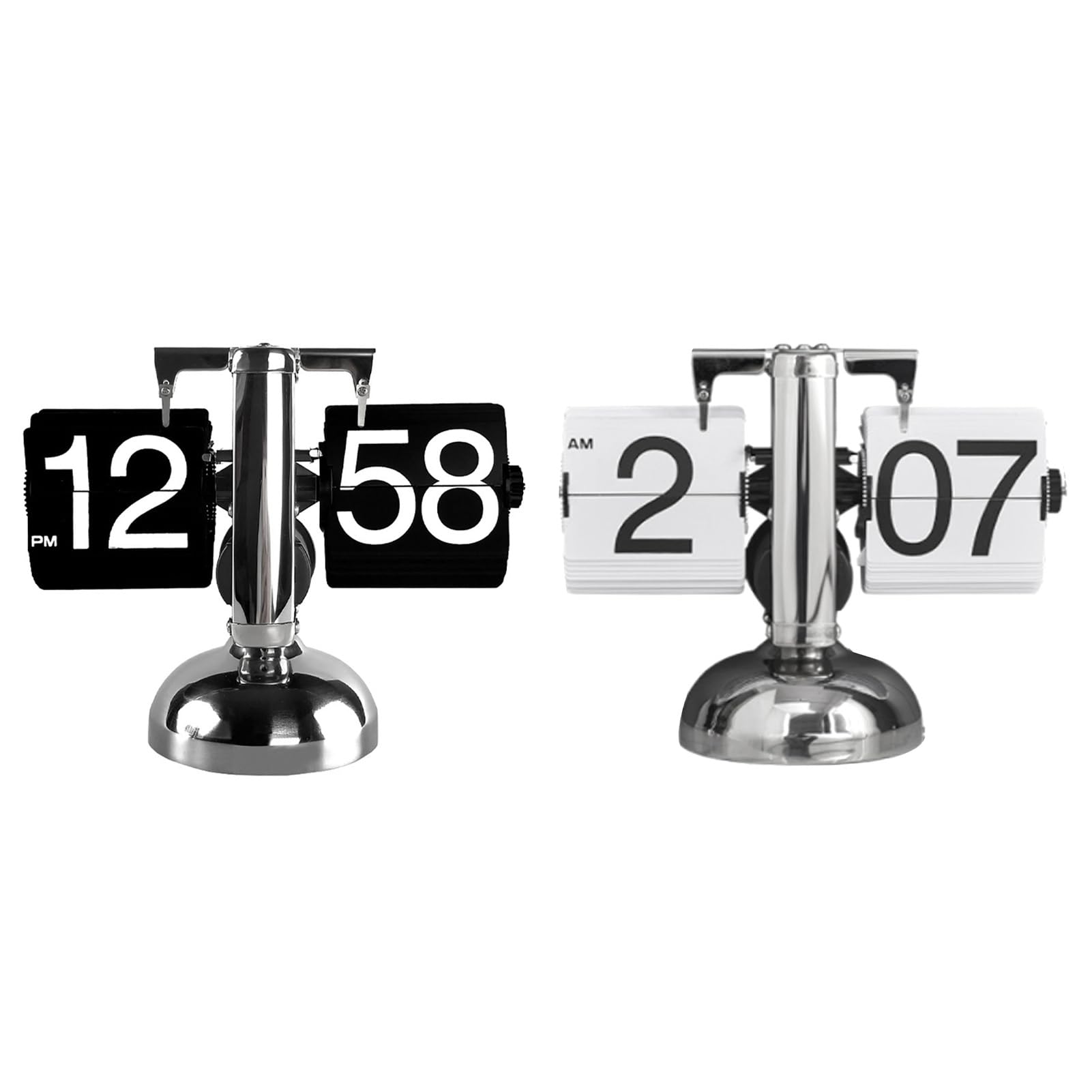 Tyenaza Flip-Schreibtischuhr, Digitale Flip-Down-Uhr, Retro-Minimalist-Einfuß-mechanische Auto-Flip-Clock-Schreibtischuhr Für Das Wohnzimmer zu Hause(Schwarz)