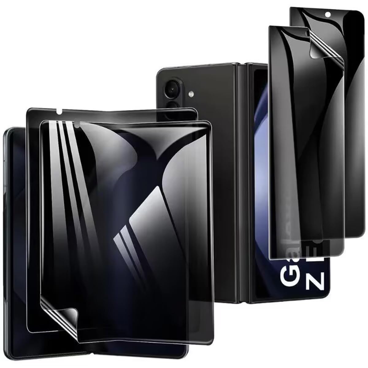 2Pack Privacy Film Hydrogel Screen Protector Compatible with Samsung Galaxy Z Fold5 / Z fold 5,【Case Friendly】【High Sensitivity】 Anti-Spy Soft TPU Protective Film (Not Tempered Film)