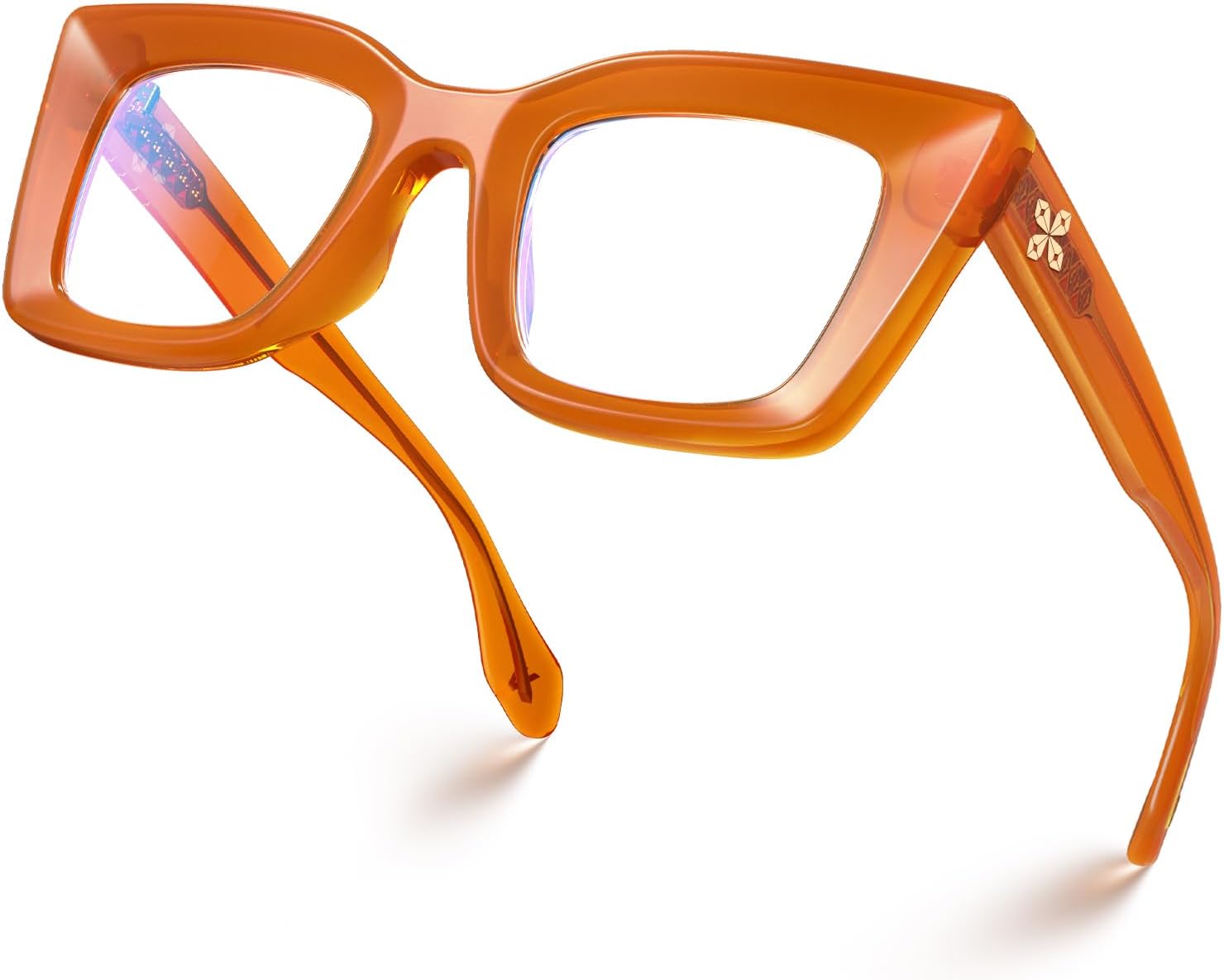 VISOONE Spring Hinge Cat Eye TR90 Blue Light Blocking Glasses with Anti Computer Glare for Women CALIDA