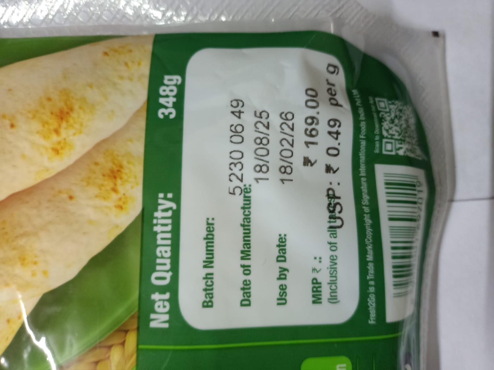 NOTTACIA Fresh2Go Tortilla Wrap 348Grams, Pack Of 1 — Amazon image 3