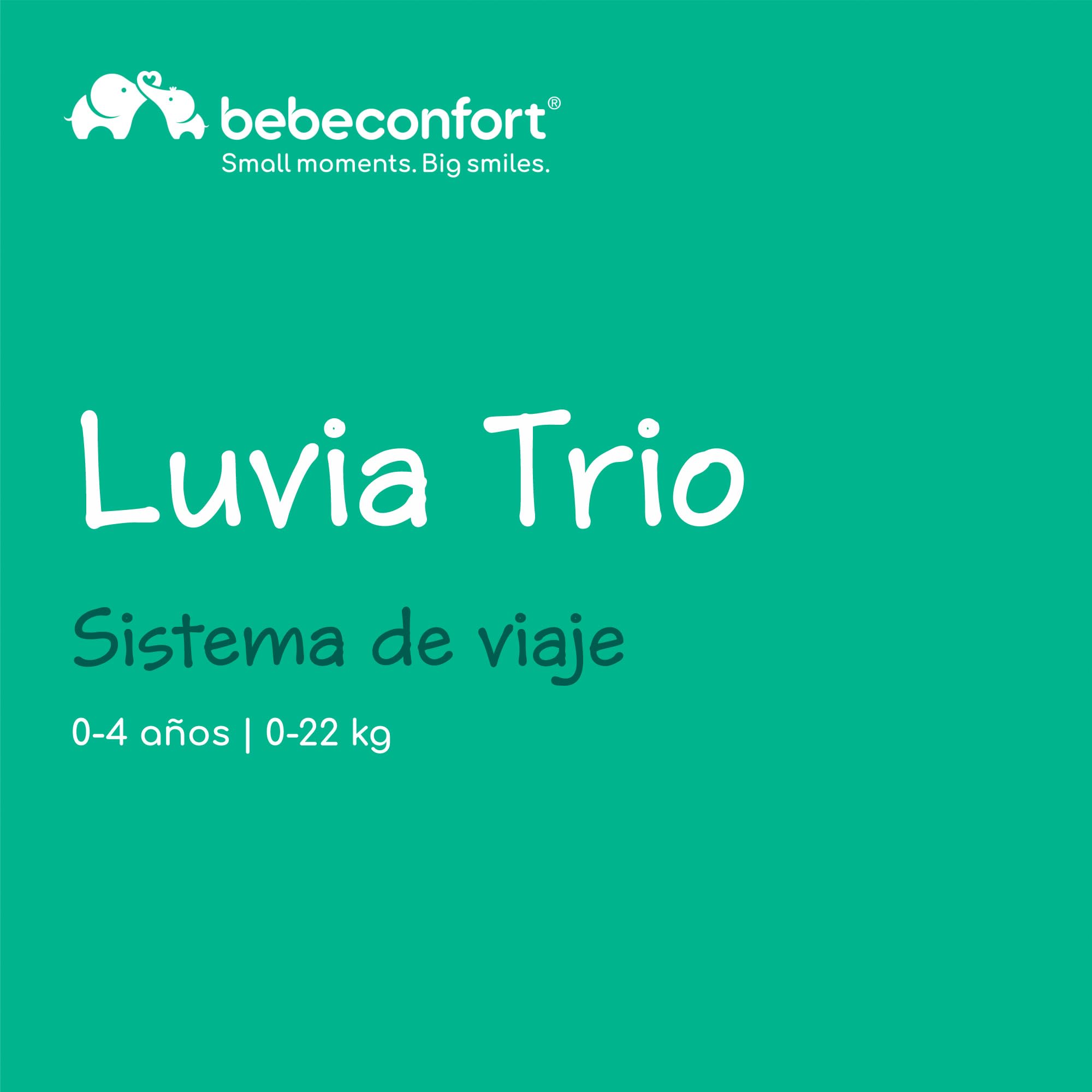 Bebeconfort Luvia Trio, Carrito bebé 3 en 1, 0-4 Años (0-22 kg), Cochecito, Silla coche, Capazo, Cierre Inteligente, Manillar Ajustable, Absorción de Impactos en Ruedas, Mineral Graphite