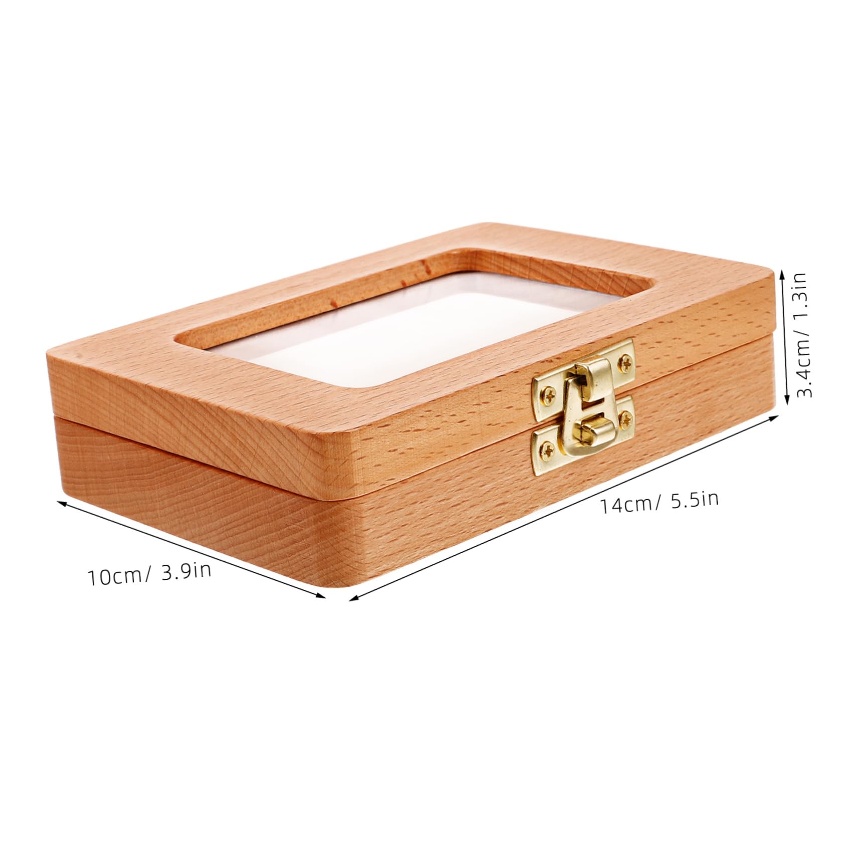 BESTonZON Infant First Tooth Box Baby Boy Keepsake Box Wooden Memory Case Storage Compartment