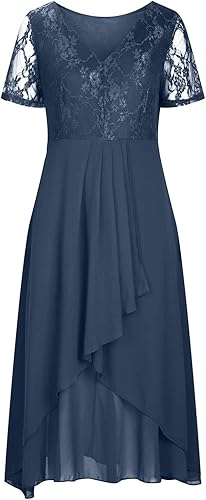 Miniatura 3 de Vestidos de encaje para invitadas de boda para mujer, vestido corto para madre del novio, vestido de madre de la novia, vestido de noche formal de