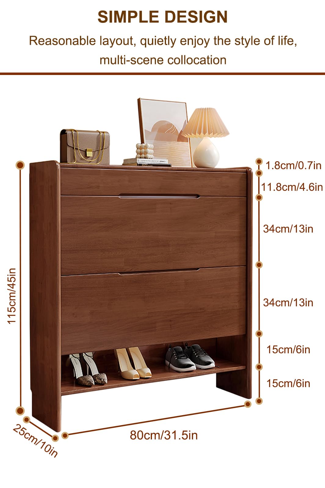 靴収納キャビネット ナチュラルウッド Amazon｜シューズラック 靴箱 下駄箱 2段 20足 収納 隠せる 薄型 省