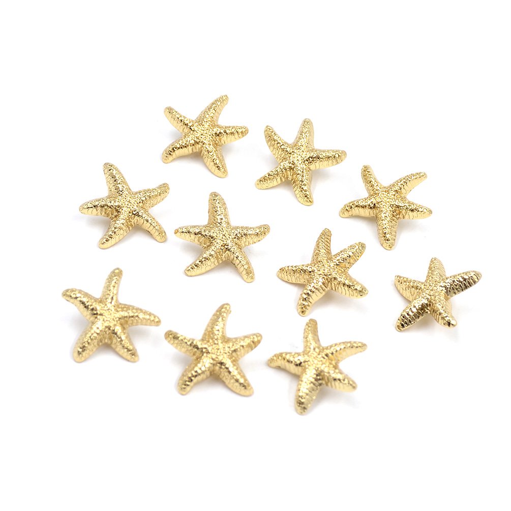 Lot De 20 Boutons étoiles Pailletés Bleu Foncé – 14 Mm – Pour Couture Et Scrapbooking