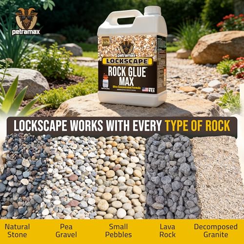 Image of Petra Max Rock Glue for Landscaping, Pet-Safe & Non-Toxic (USA-Made), 32 Oz