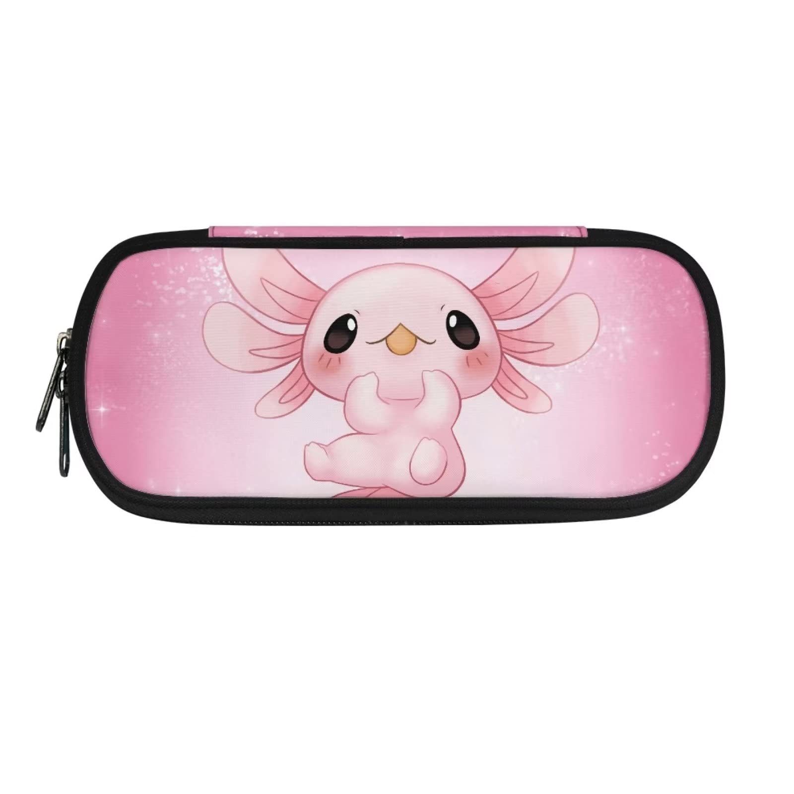 Belidome Adorable Axolotl Girls School Pencil Case Stationery Pen Box Holder Large Capacity Durable Zipper — image 1