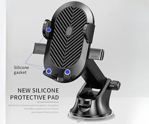 Miniatura 8 de NuTecH - Soporte telescópico universal para salpicadero de salpicadero para parabrisas con ventosa, clip de ventilación de aire, montaje de