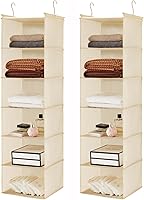 Vista 26 de MAX Houser Organizador colgante de armario de 6 niveles, estante colgante de armario con 2 ganchos resistentes para almacenamiento, paquete de 2