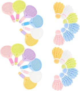 ERINGOGO 12sets Miniature Badminton Racket Realistic Dollhouse Accessories for Party Decorations Creative Projects and Everyday Decor