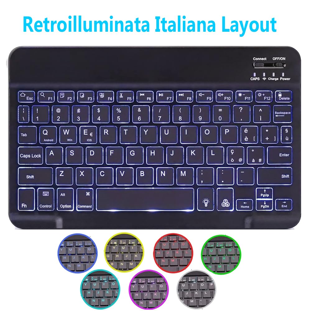 FKQLH Tastiera Custodia per OPPO Pad SE Tablet 11 Pollici, Italiana Layout Tastiera Retroilluminata Rimovibile Magnetic Wireless Bluetooth Cover con