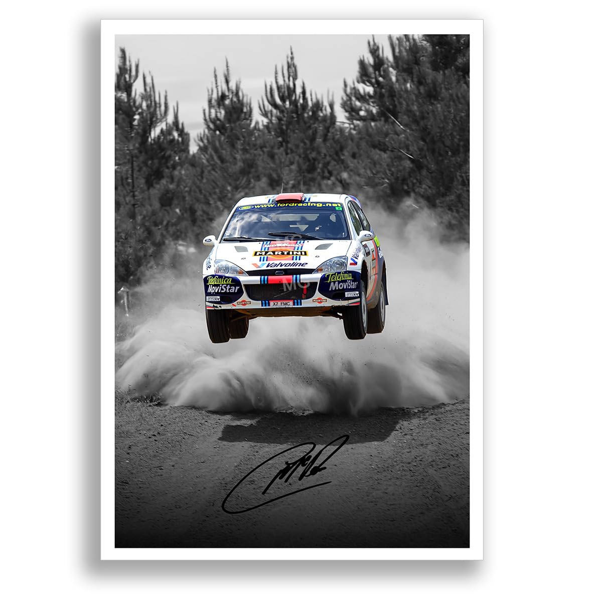 Colin Mcrae Signed Car Artwork Autograph A4 Poster Photo Framed Memorabilia Gift WRC Rally (Focus A4 Poster Only)