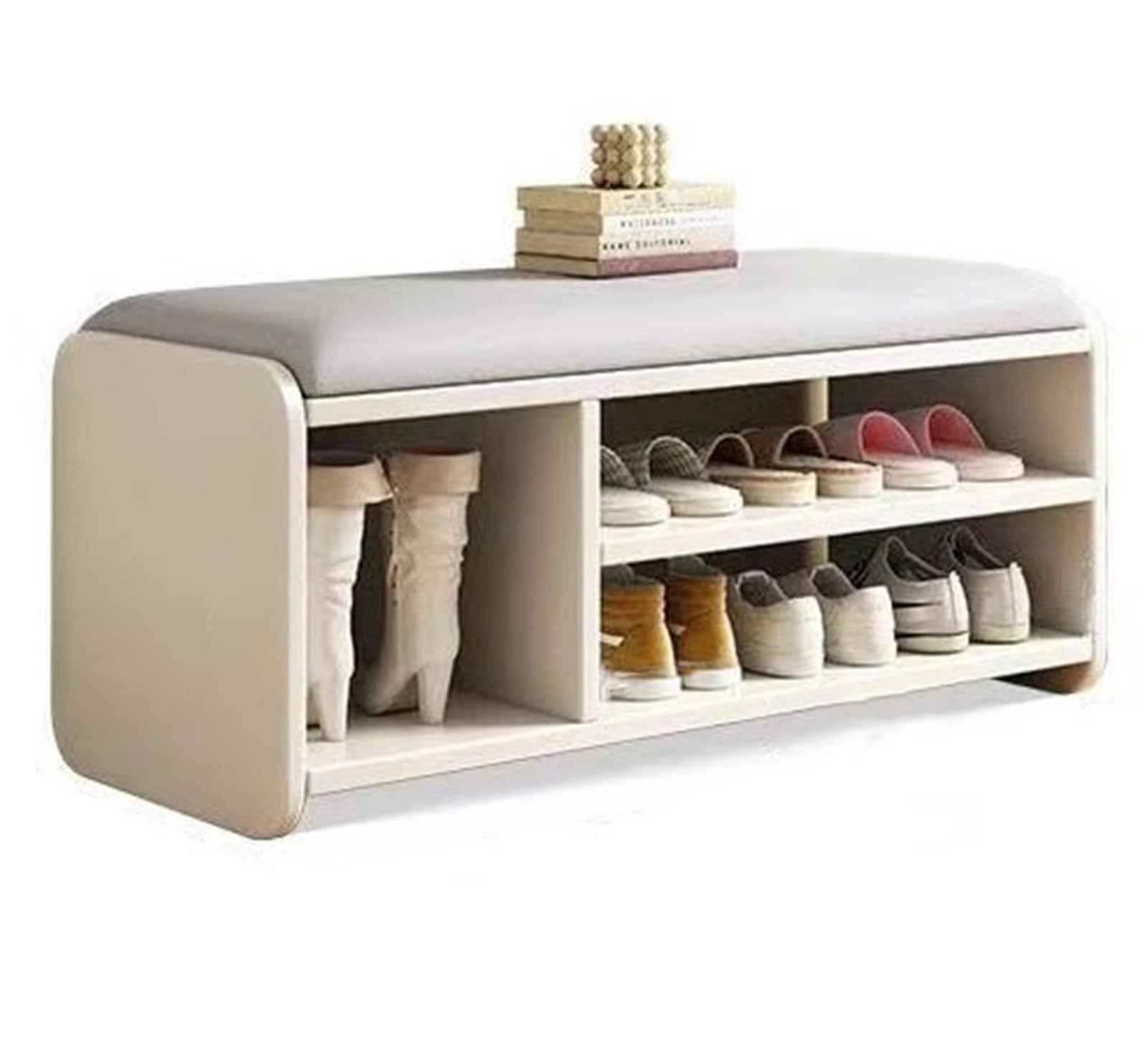 IvyLoutish Entryway Shoe Rack Storage Bench Shoe Changing Bench Shoe Organizer Ottoman with Storage for Front Door Shoes Cabinet for Living Room Foyer Hallway,Ideal for Home