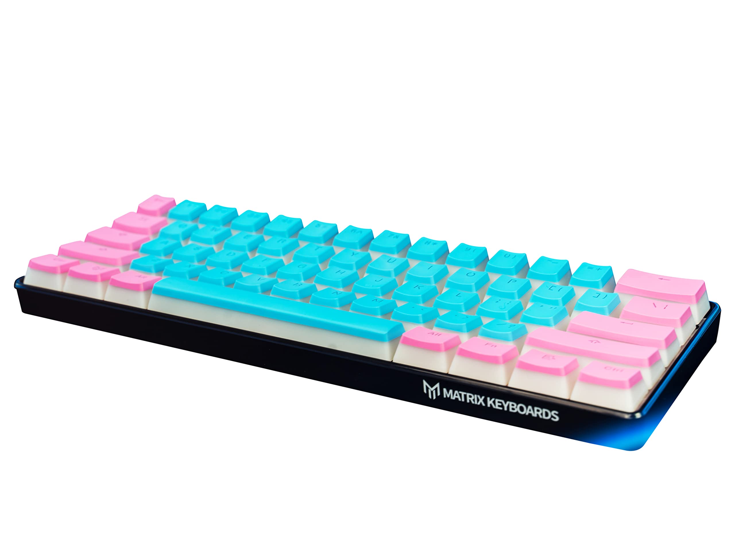 Matrix Pudding PBT Doubleshot Full 104 Keycap Set, Backlit Fonts, Translucent Side Walls for RGB, fo