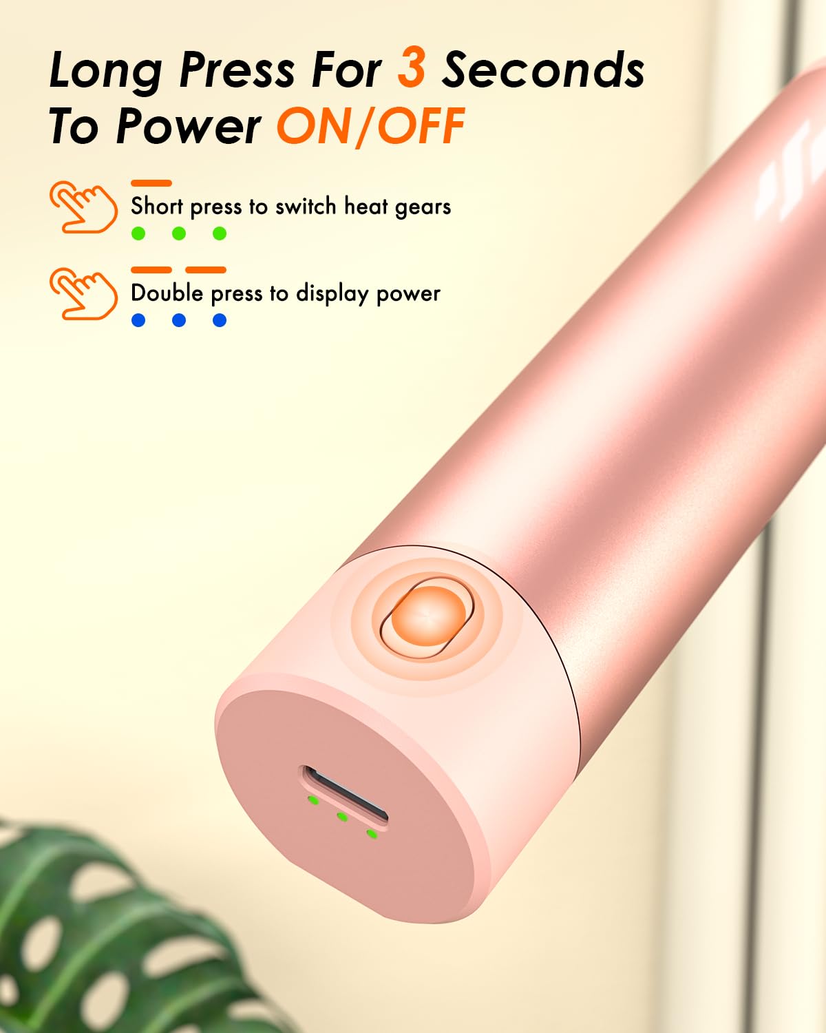 Chauffe-mains Rechargeable USB 5200mAh - 3 Températures, Batterie De Secours, Instantané