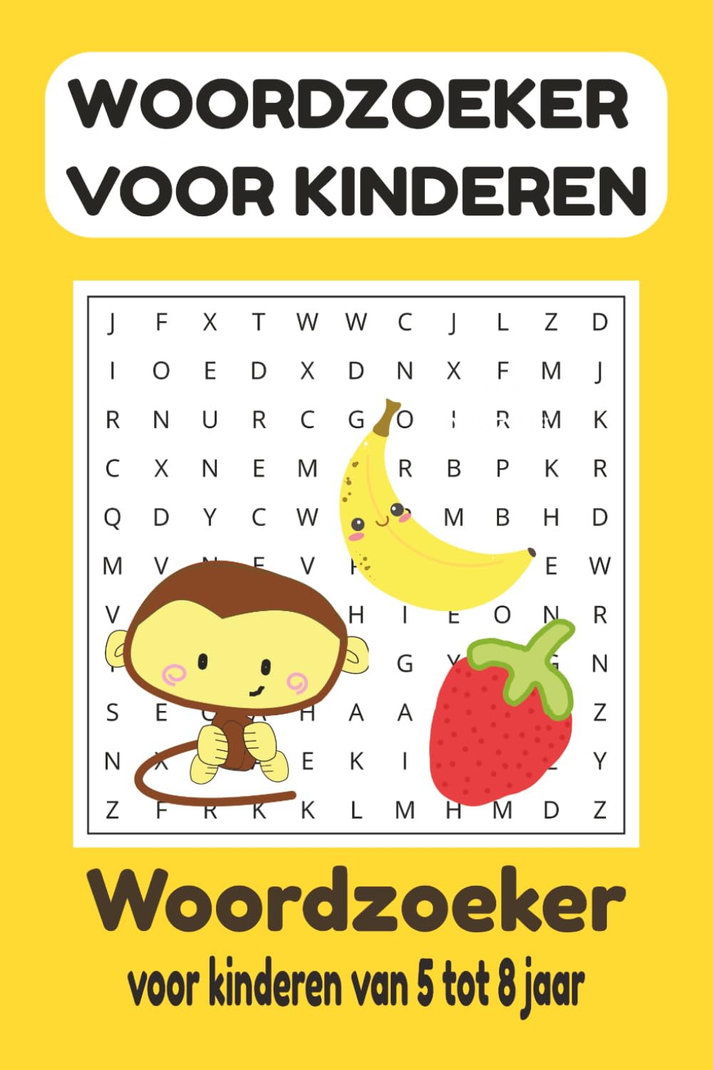 Woordzoeker Puzzelboek voor Kinderen: +50 woordzoekers voor kinderen van 5–8 jaar – leerzaam en leuk met grote letters