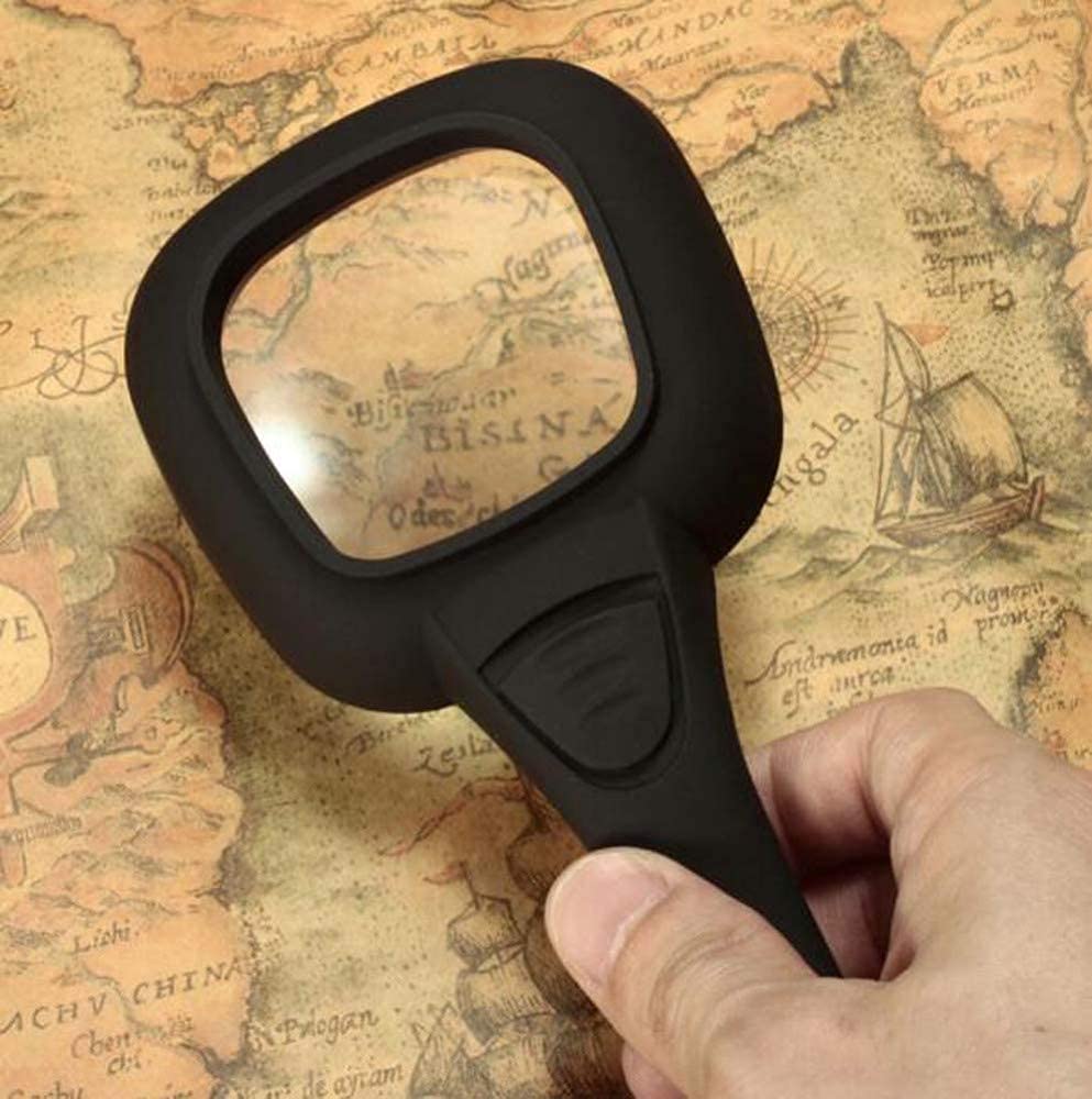 Lupa de Mano con luz LED, Lupa de Mano con iluminación LED, 3 aumentos, la Mejor Lupa con Luces para Personas Mayores, Lectura, Pasatiempos, Manualidades, Oficina, mapas, Joyas, me