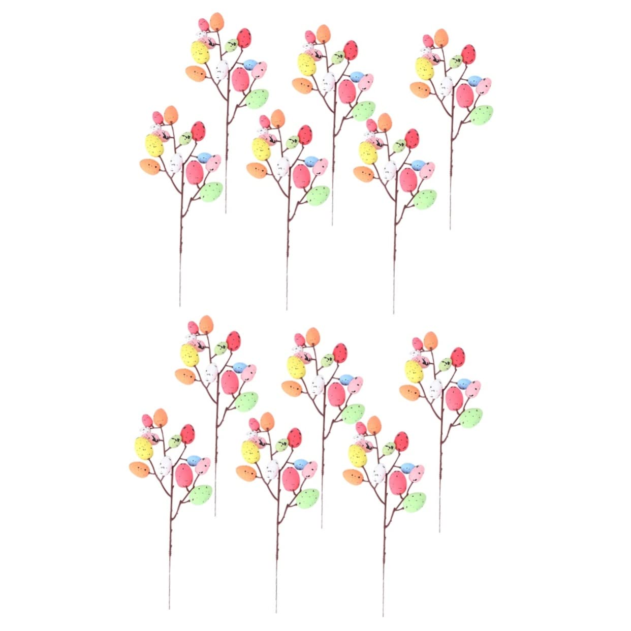 2sets Decorazioni Pasquali Con Uova Colorate Per Casa e Giardino Accessori Per Foto Di Pasqua Con Uova Maculate Da Inserire Vasi e Aiuole