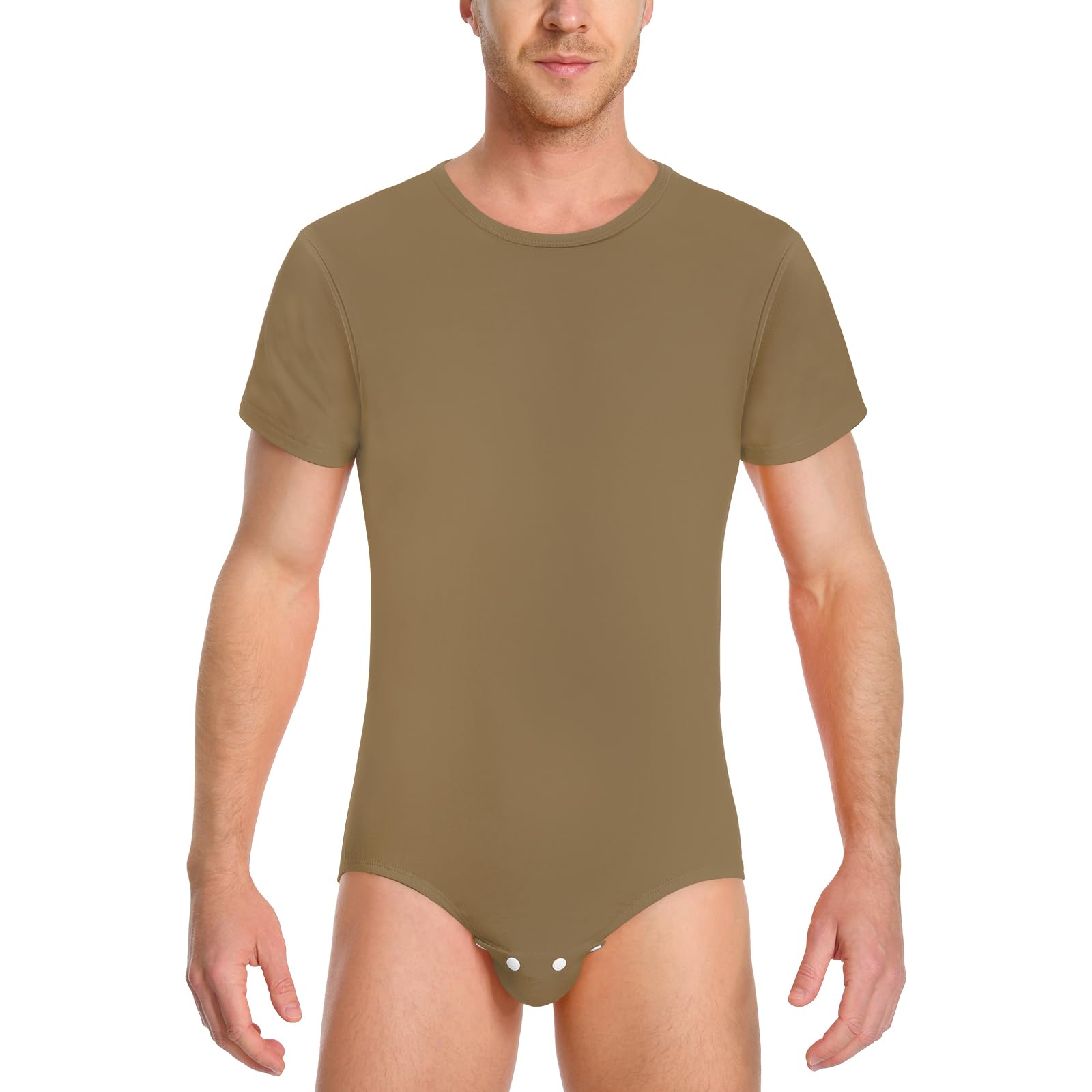 LittleForBig Männer Baumwolle Strampler Onesie Pyjamas Bodysuit - Entspannte Passform Basic Strampler