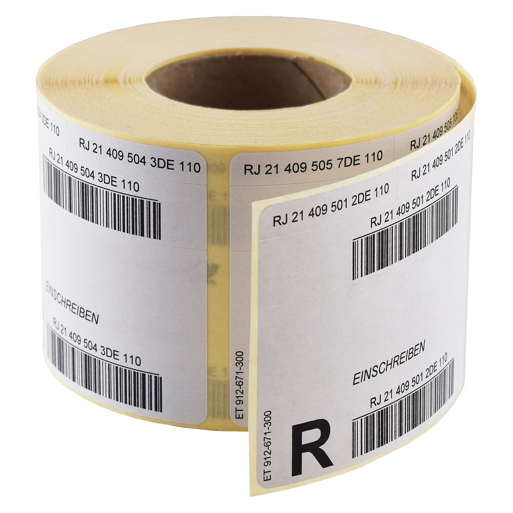 Post Einschreiben Label National Rolle mit 500 Stück