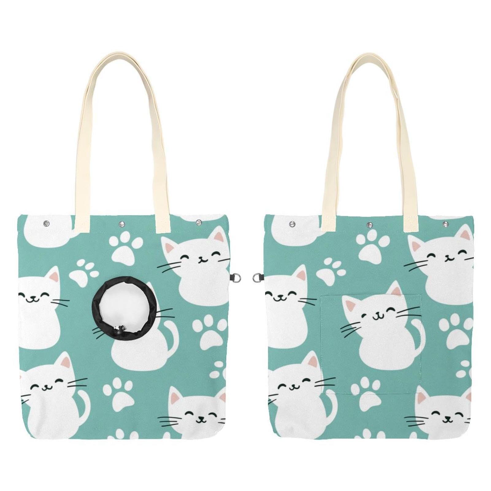 Bolsa para mascotas de lona para pasear con tu gato cómodamente