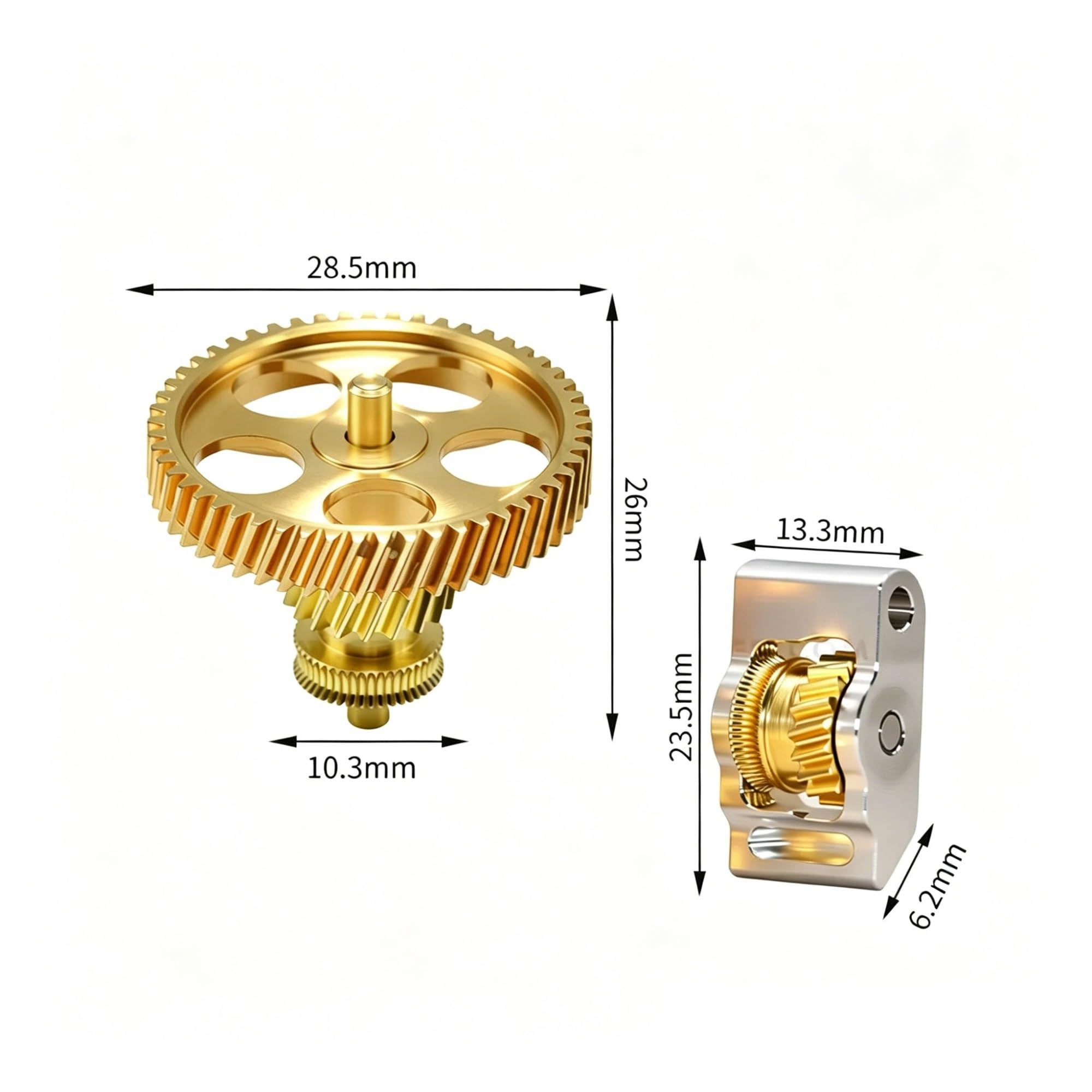 Kit ingranaggio estrusore, compatibile con Bambu Lab, P2S | Acciaio temprato, tutto metallo, alta temperatura, sostituzione ingranaggio per stampante 3D P2S