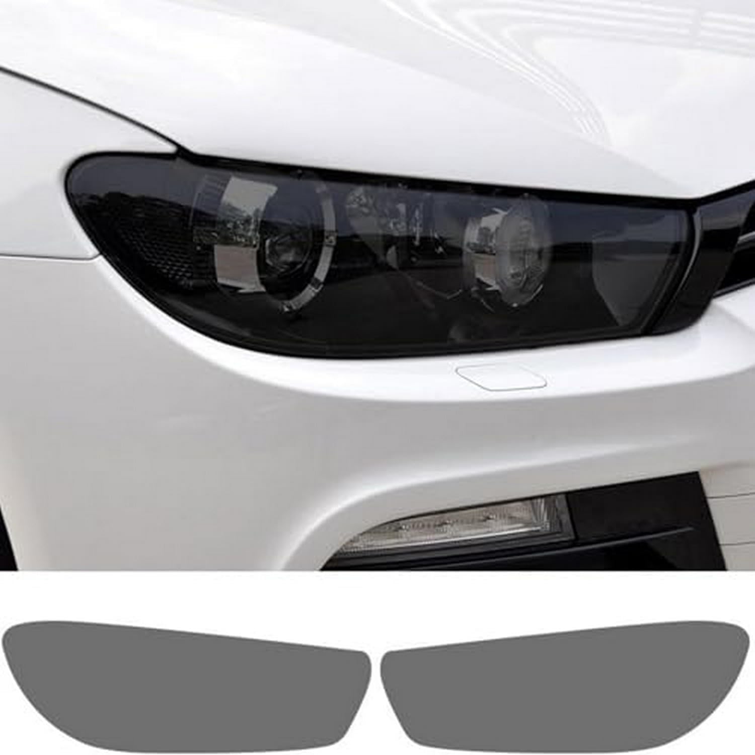 SamLng Car Front Light Film for Scirocco Mk3 Tdi R Line 2008-2017 Front Light Transparent Smoked Black TPU Sticker Car Headlight Protective Film