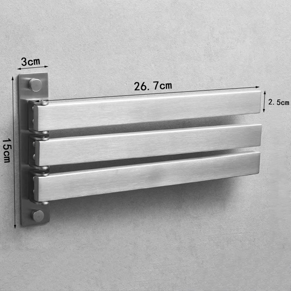 Porta Asciugamani Portasciugamani Girevole Cromato Porta Asciugamani Da Parete In Acciaio Inossidabile Per Bagno E Cucina Con 3 Barre Girevoli Accessori Per Il Bagno
