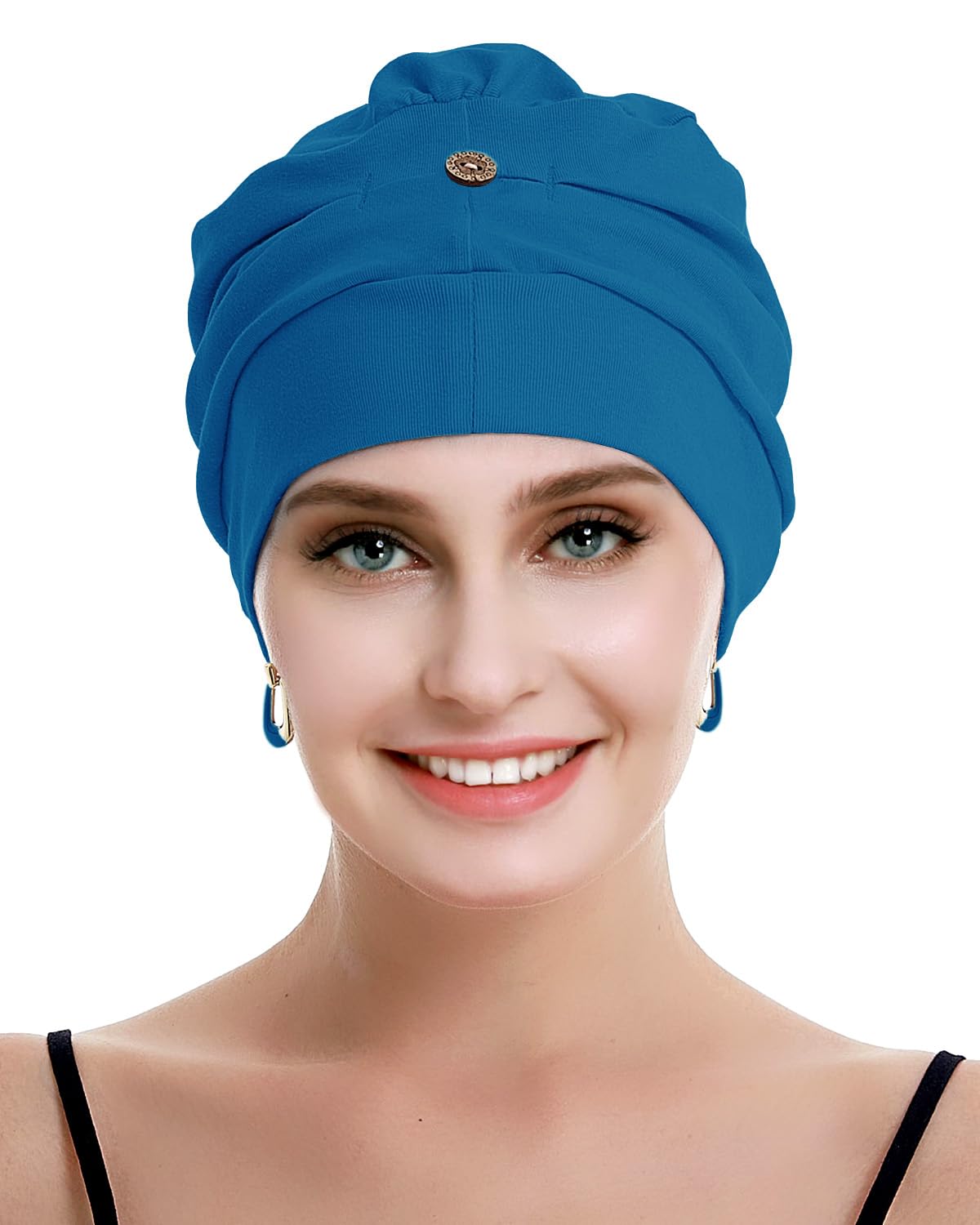 osvyo Gorro de algodón con quimioterapia para mujer con cáncer y pérdida de cabello, gorro de algodón, gorro ligero, embalaje sellado
