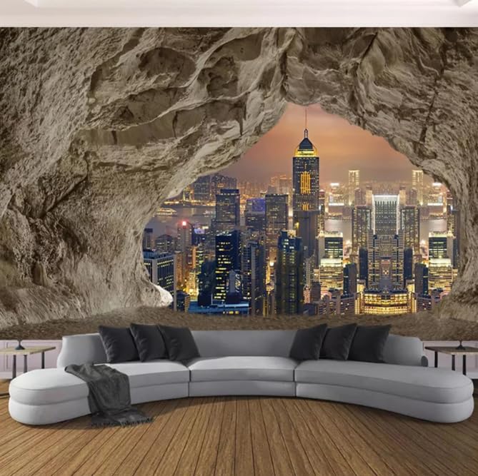 Fond d'écran 3D Grotte Pierre mural salon chambre et décoration grand format