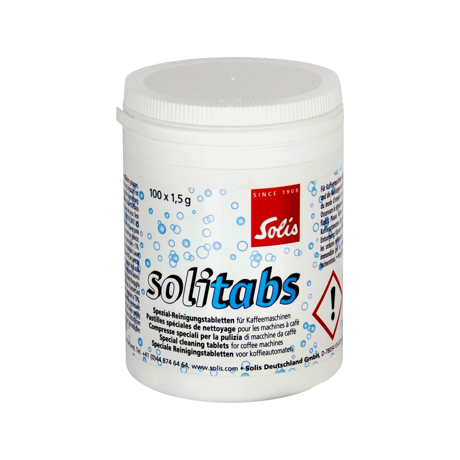 Solis 993.03 pastillas de limpieza para máquinas de café, 100 unidades, solitabs